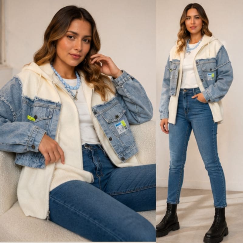 Chaqueta Oversize combinada Lumiere-12256
