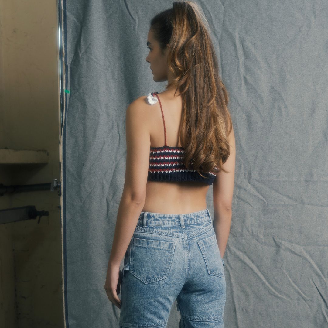 Top tejido vintage