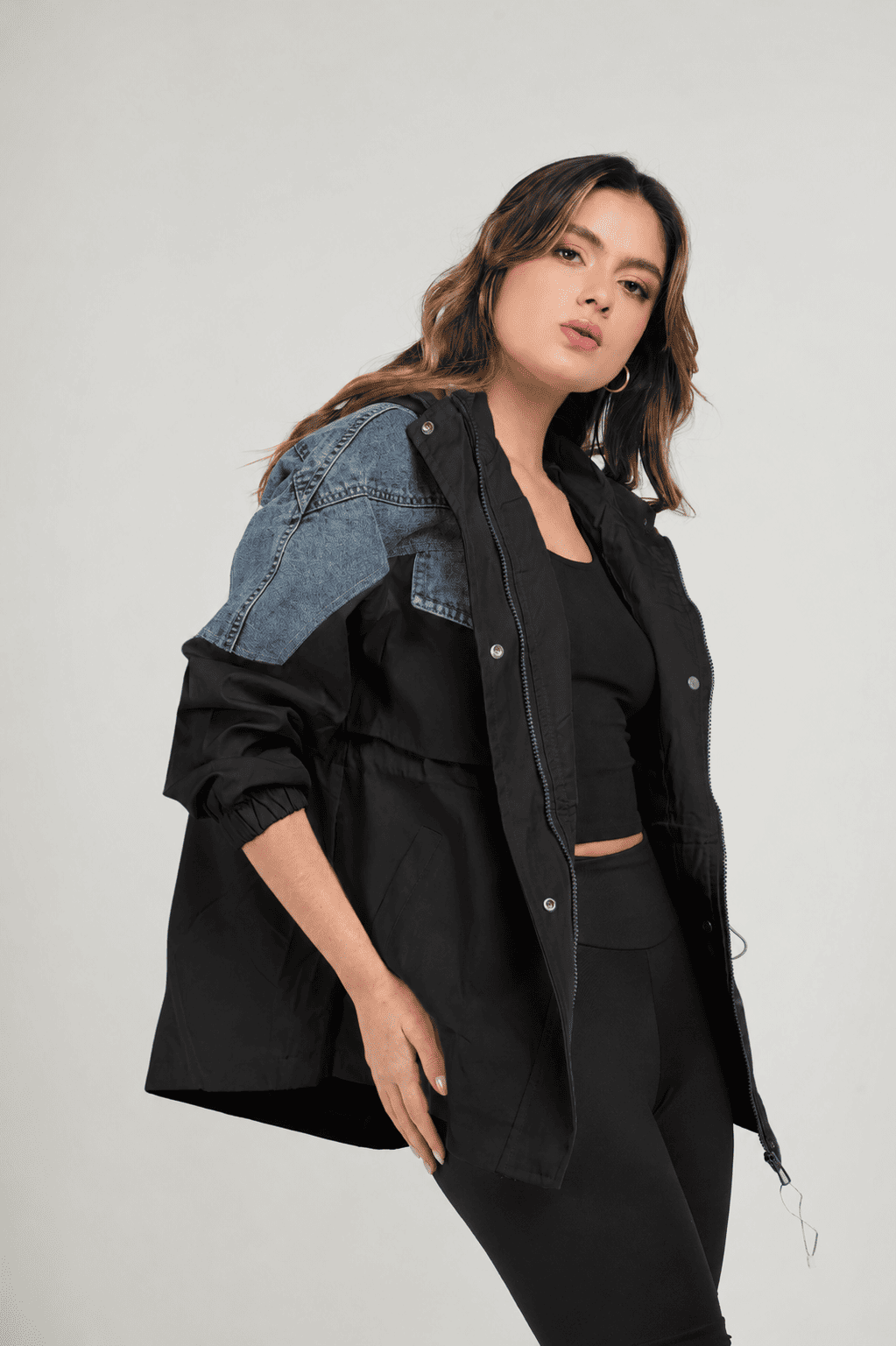 Chaqueta impermeable combinada Agatha-12035