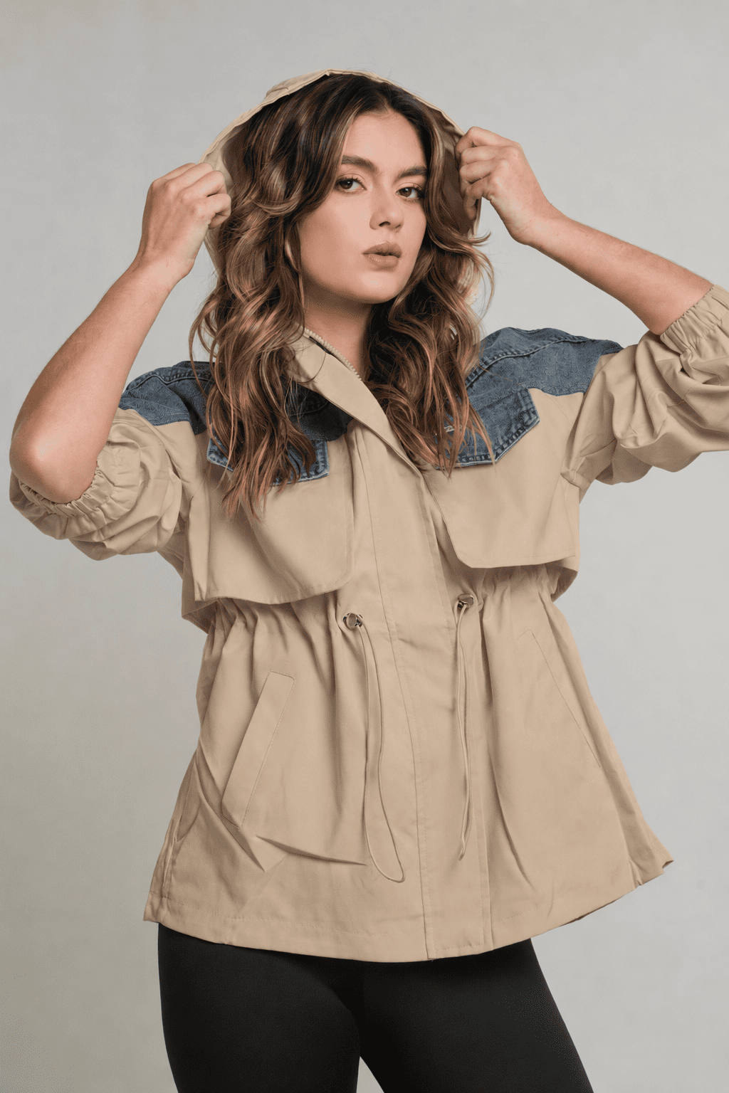 Chaqueta impermeable combinada Agatha-12035